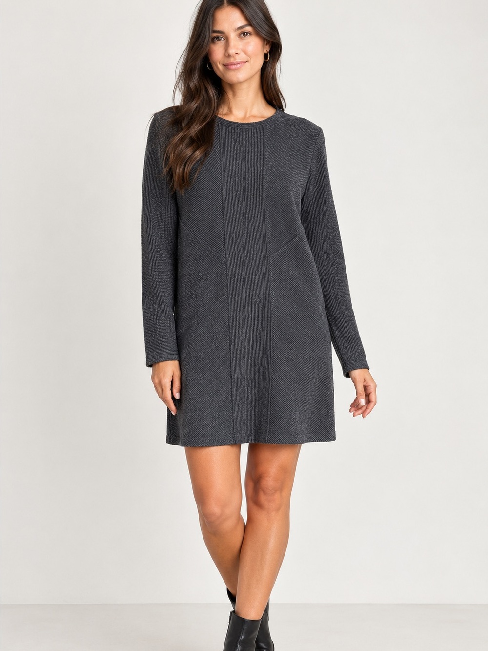 Ann Taylor Loft Grey Sweater Dress Medium
